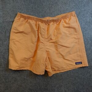 Patagonia Shorts Mens Extra Large Orange Baggies 5" No Liner
